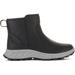 Khombu Black Winter Boots with Gray Sole